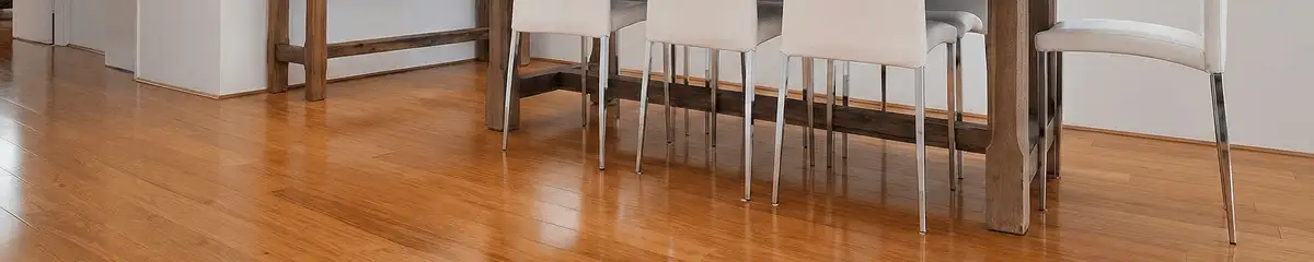 Professionally installed and refinished bamboo flooring in a residential home, showcasing smooth finish and natural wood tones in Richmond, VA
