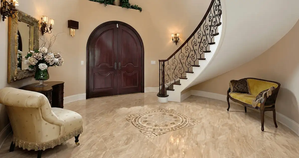 Entrance hall with professionally installed ceramic tile flooring in Richmond VA