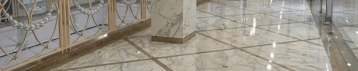 Beautiful marble floor professionally installed in Richmond, VA