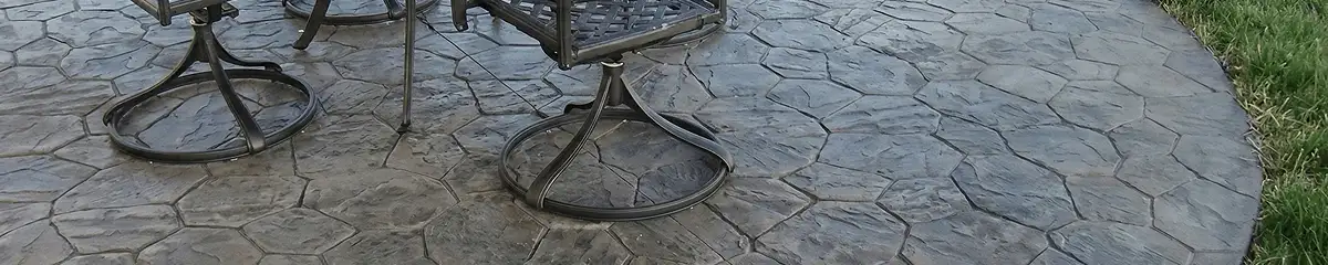 Garden relaxation area with professionally installed stone flooring in Richmond VA